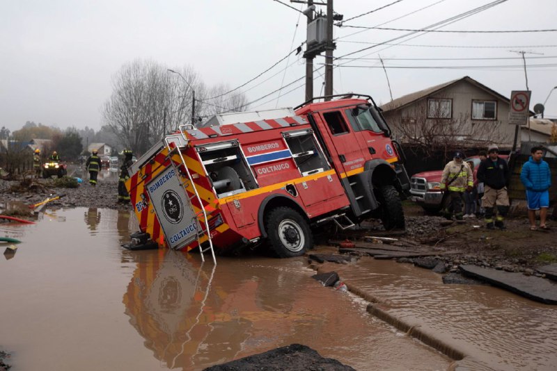 智利连日强降雨造成2人死亡6人失踪